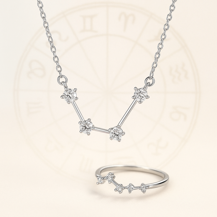Zodiac Collection Image showing a necklace and a ring