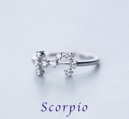 Zodiac Adjustable Rings
