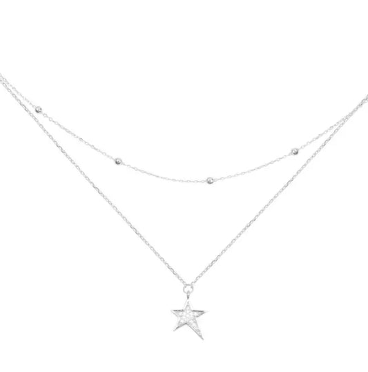 Layered Star Choker Necklace