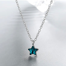 Load image into Gallery viewer, Dainty Blue Star Necklace