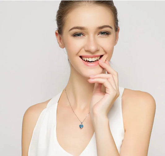 Blue Heart Necklace