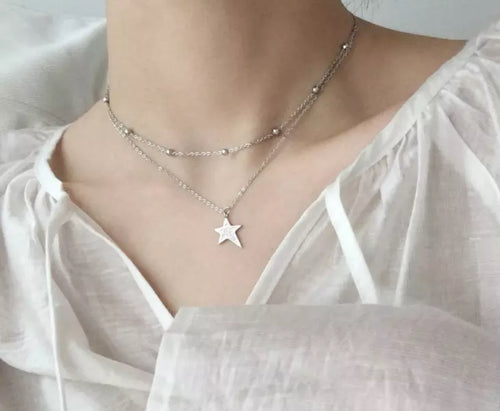 Layered Star Choker Necklace