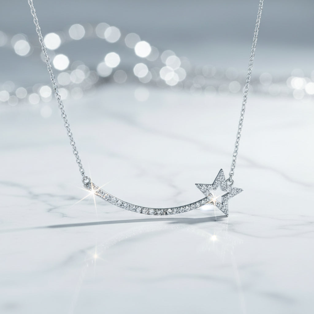 Silver Shooting Star Necklace