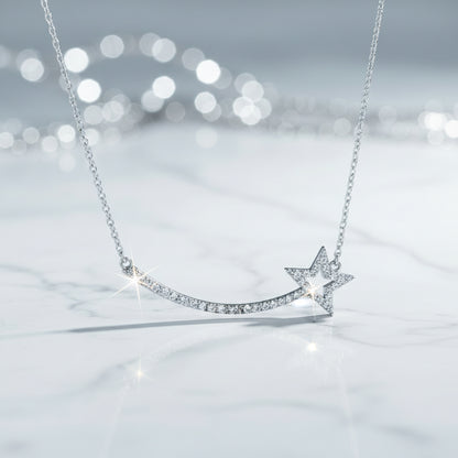 Silver Shooting Star Necklace