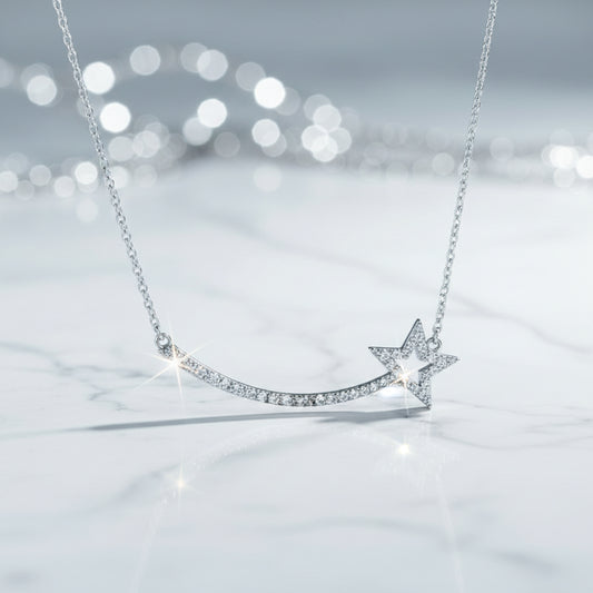 Silver Shooting Star Necklace