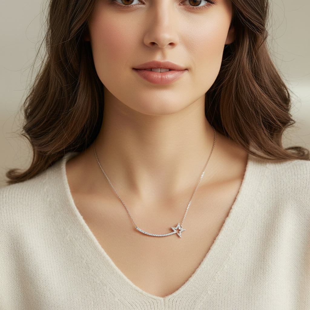 Silver Shooting Star Necklace
