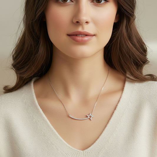 Silver Shooting Star Necklace