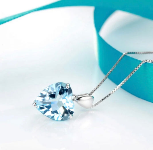 Blue Heart Necklace