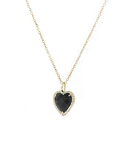 Load image into Gallery viewer, Black Heart Necklace