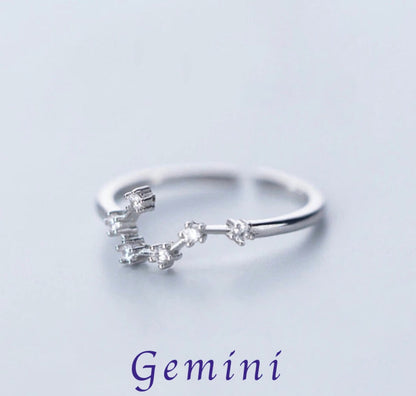 Zodiac Adjustable Rings