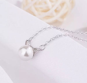 Pearl Cat Necklace
