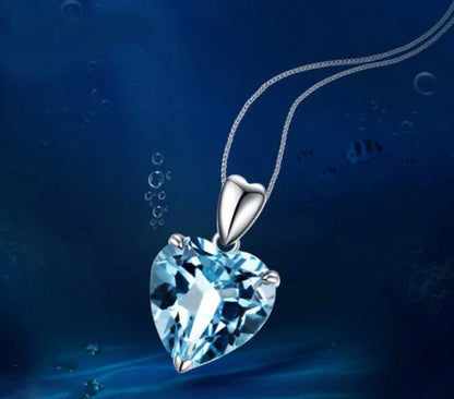 Blue Heart Necklace