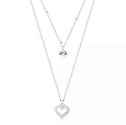 Layered Heart Choker Necklace