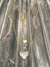 Load image into Gallery viewer, Gold Heart Zircon Necklace