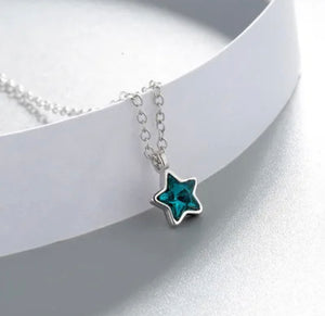 Dainty Blue Star Necklace