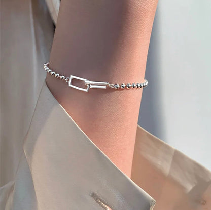 Rectangle Bead Bracelet on woman's arm