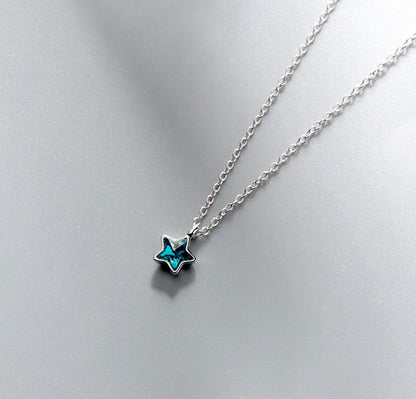 Dainty Blue Star Necklace