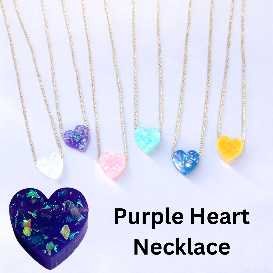 Iridescent Heart Necklace