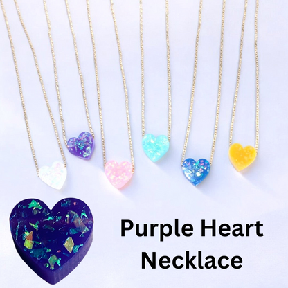 Iridescent Heart Necklace