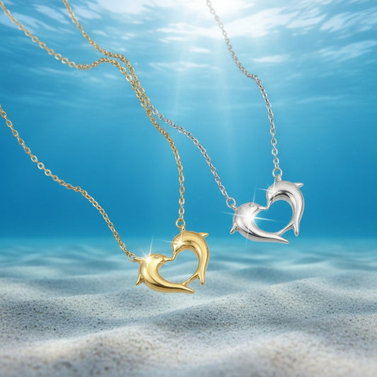 Dolphin Heart Necklace