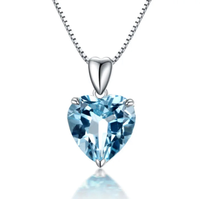 Blue Heart Necklace