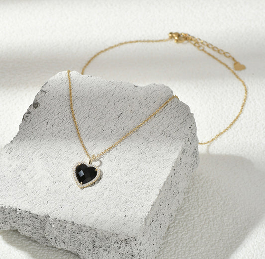 Black Heart Necklace