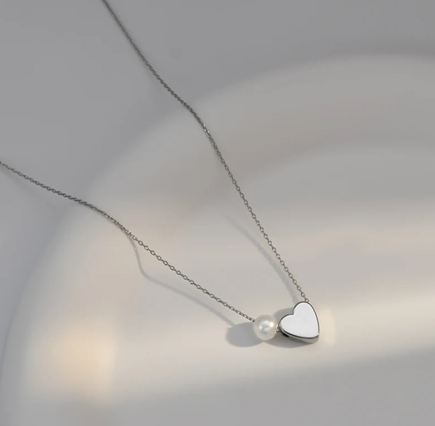 Heart Pearl Necklace