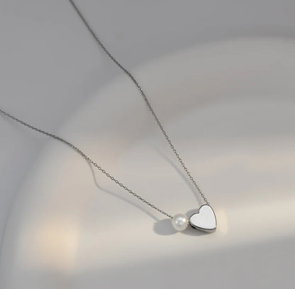 Heart Pearl Necklace