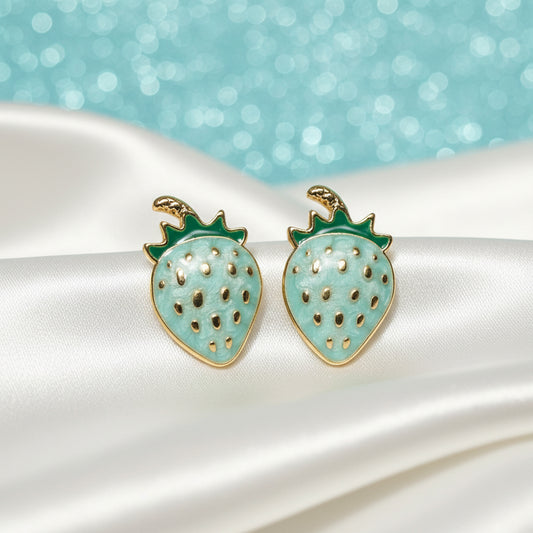 Blue Strawberry Earrings
