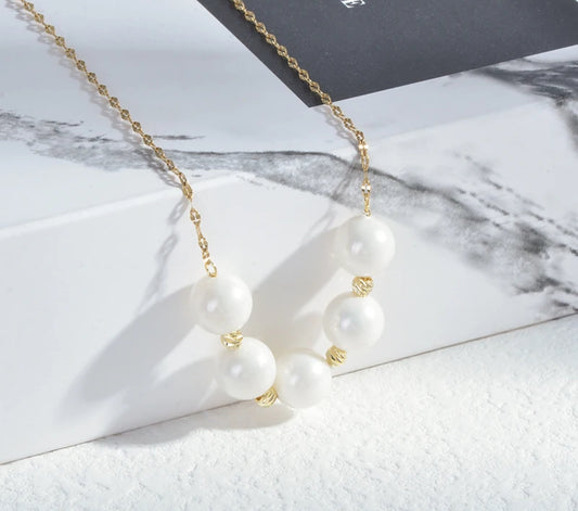 White Bead Necklace