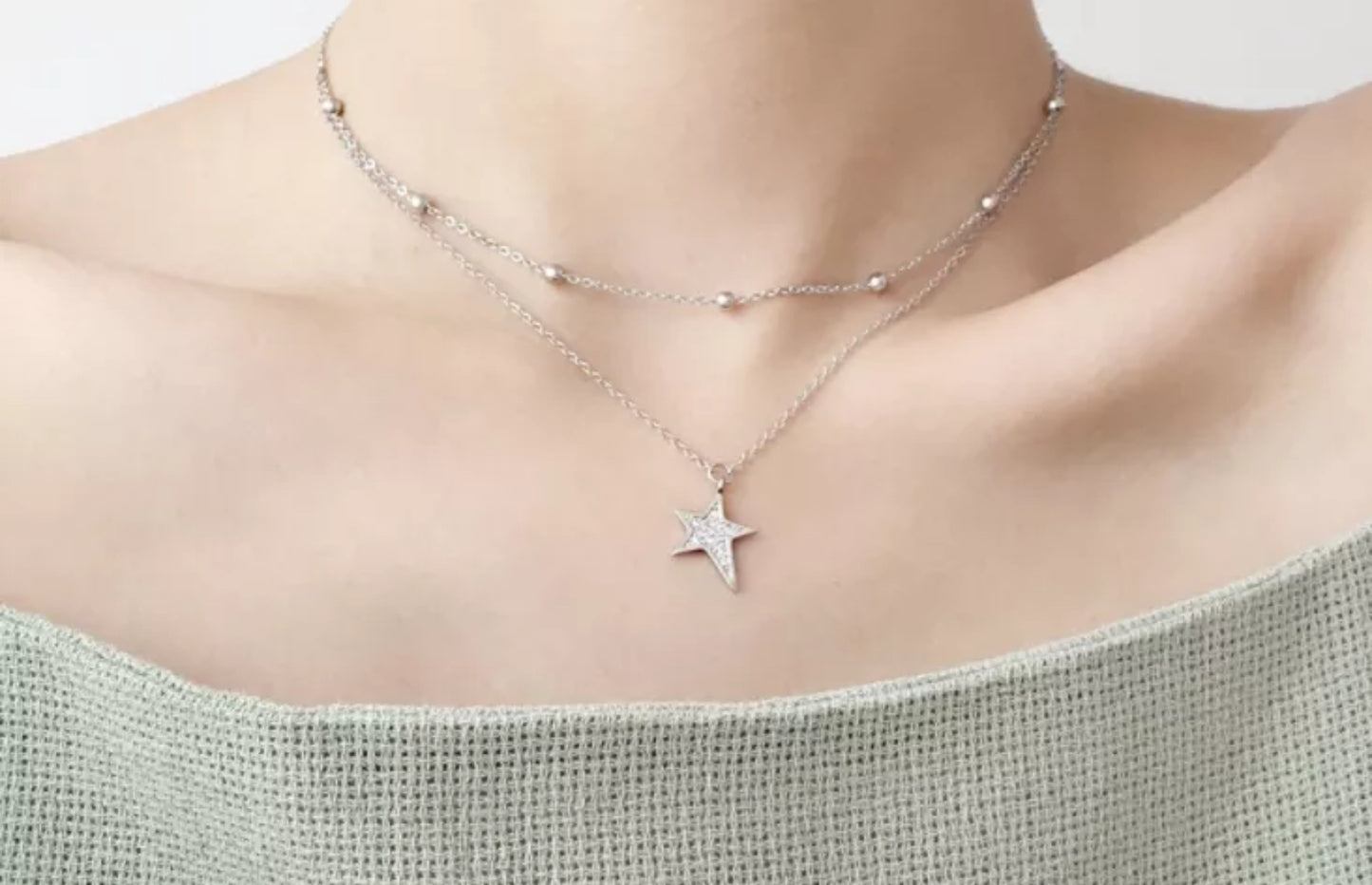 Layered Star Choker Necklace