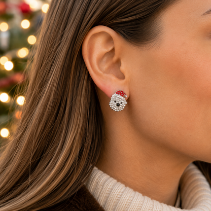 Polar Bear Pavé Earrings