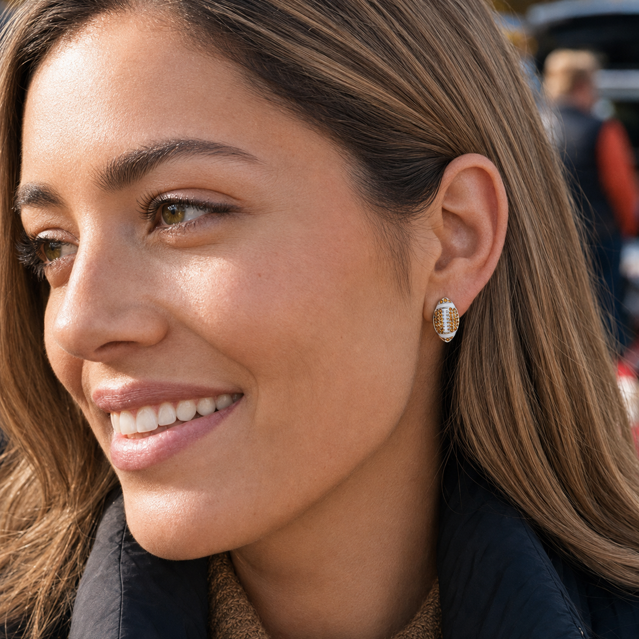Football Pavé Earrings