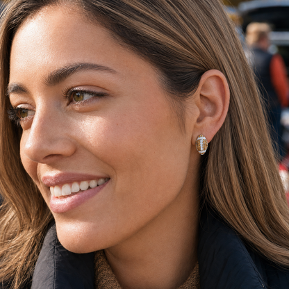 Football Pavé Earrings