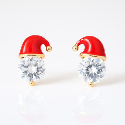 Starlit Santa Earrings main image