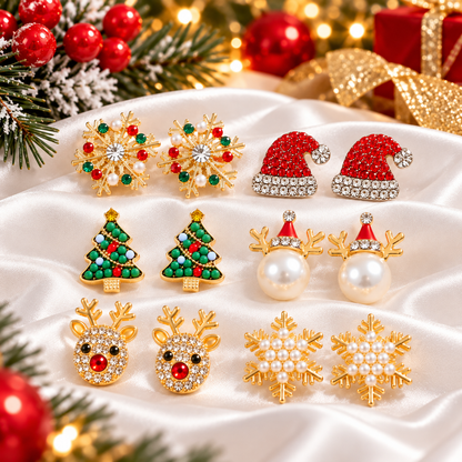 Christmas Favorites 6-Pair Earring Gift Bundle