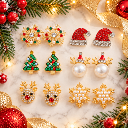 Christmas Favorites 6-Pair Earring Gift Bundle