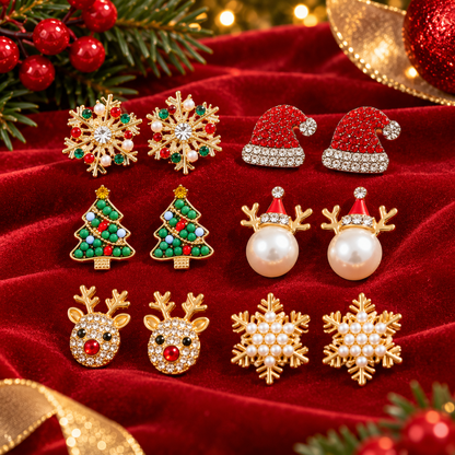 Christmas Favorites 6-Pair Earring Gift Bundle