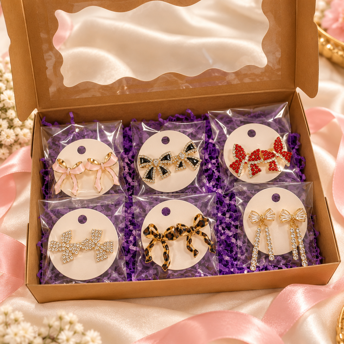 All About Bows 6-Pair Earring Gift Bundle