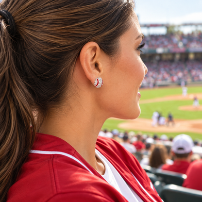 Football & Baseball Pavé Earring Bundle