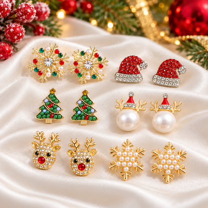 Classic Christmas 6-Pair Earring Gift Bundle