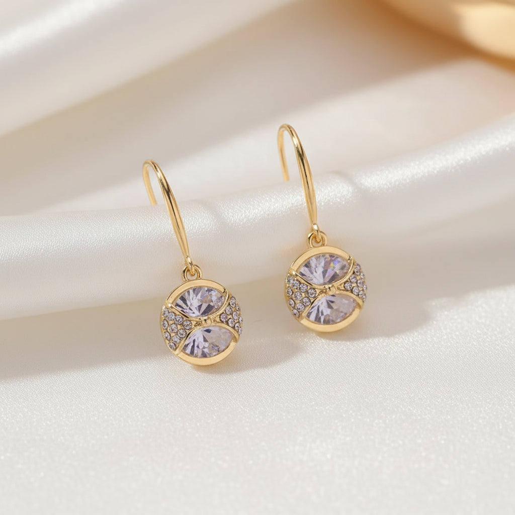 Crystal Bow Pavé Earrings