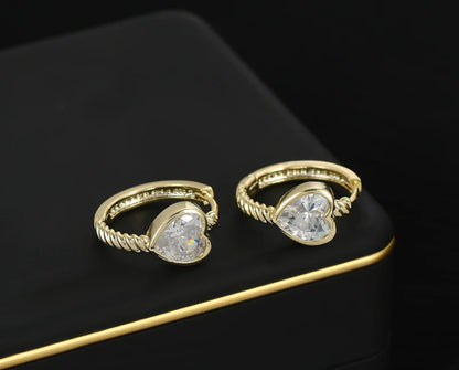 Heart Hoop Earrings