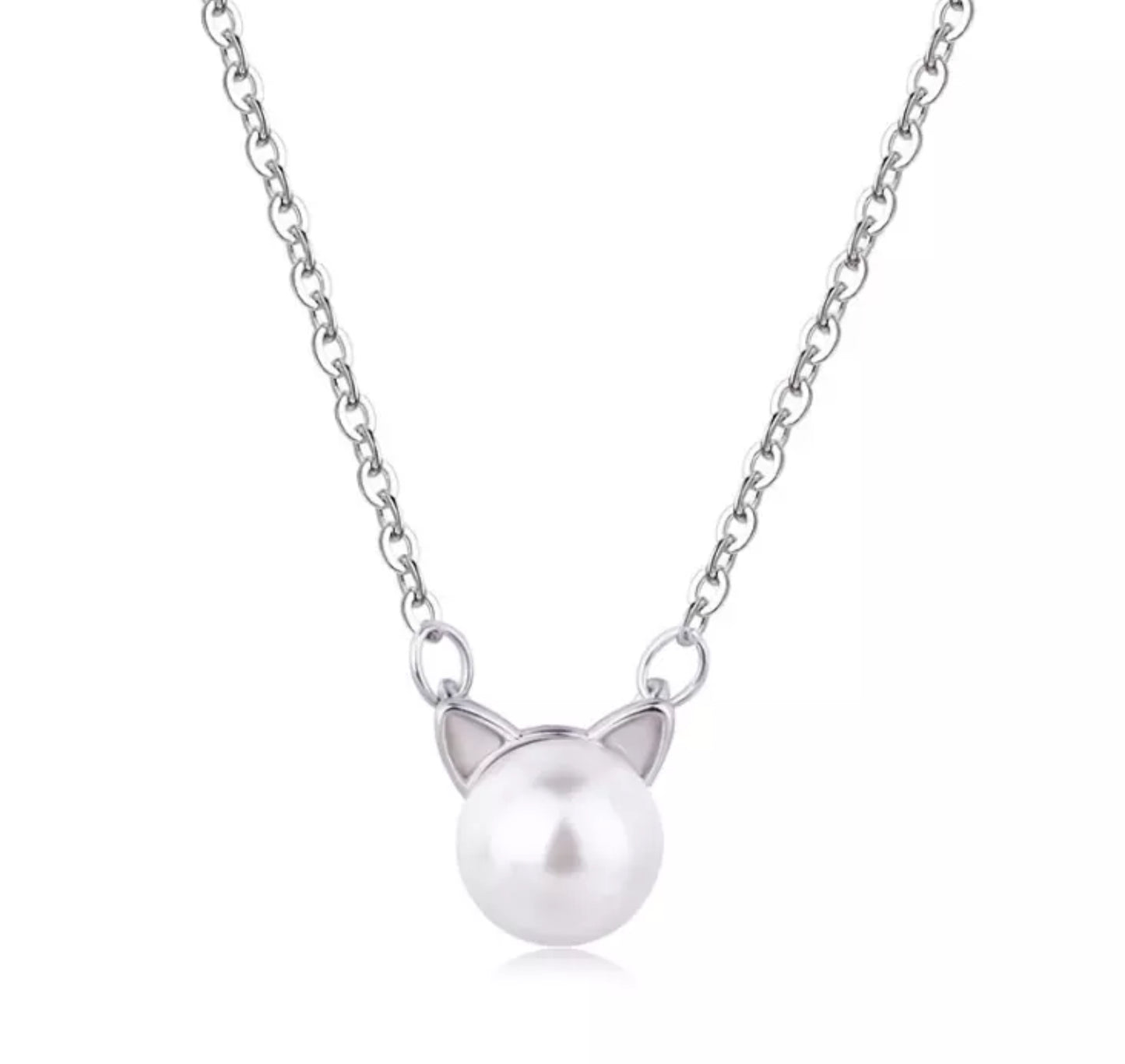 Pearl Cat Necklace