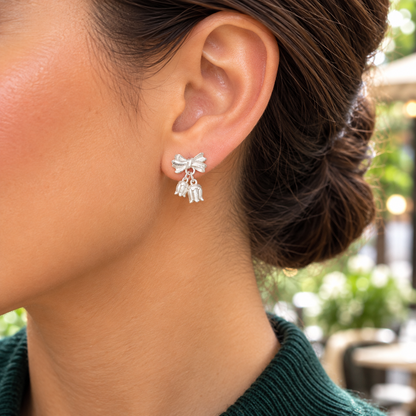 Bellflower Bow Earrings