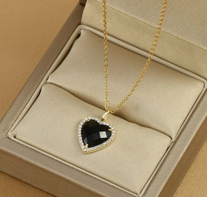 Black Heart Necklace