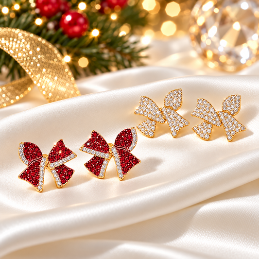 Crystal Pavé Bow Earrings Bundle