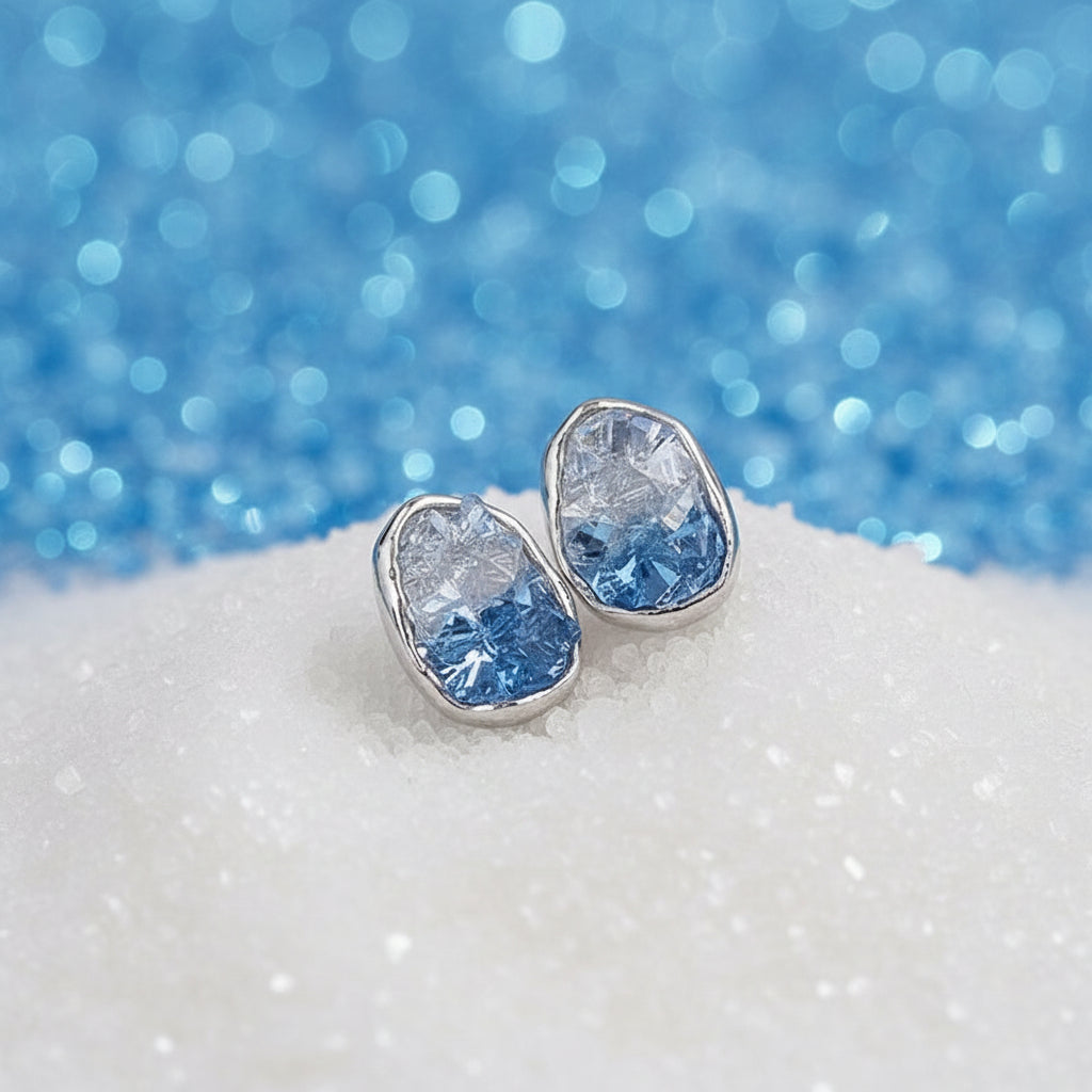 Glacier Blue Crystal Earrings