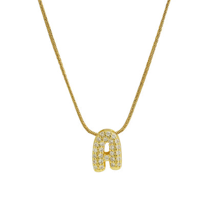 Mini Zircon Initial Necklace