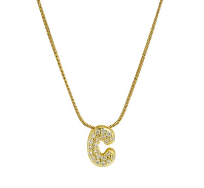 Mini Zircon Initial Necklace